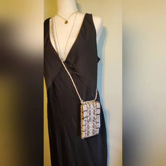 Black Slip Dress "A New Day"+Crossbody Bag. - Picture 2 of 7